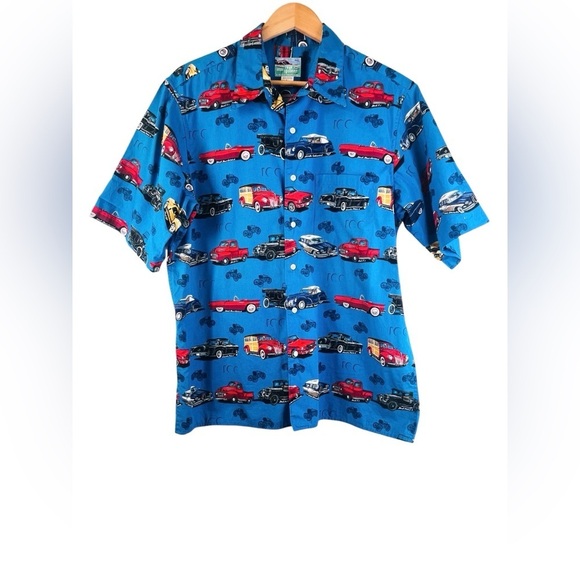 Vintage Reyn Spooner Ford Cars Centennial Buttondown Short Sleeve Shirt Size L - Picture 1 of 5